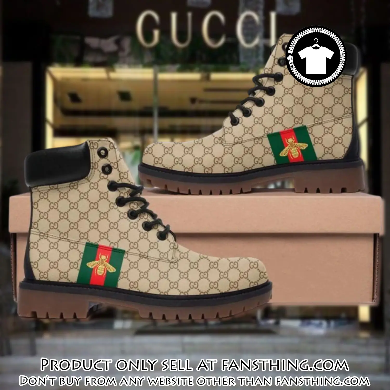 Gucci bee beige luxury brand boots premium gifts for men women fst5011946